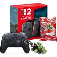 NINTENDO Switch 2, Mario Kart Backpack Buddies & Pro Controller Bundle, Black