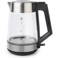 Salter EK6735 Colour Changing Glass Kettle - Black & Silver, Black