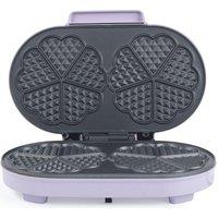 Giles & Posner Double Heart Shaped Waffle Maker - Purple