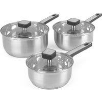 SALTER Expert BW14627 3-piece Saucepan Set - Silver