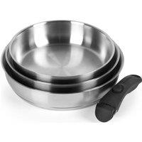 Russell Hobbs RH04033 3-Piece Frying Pan Set - Silver