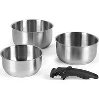Russell Hobbs RH04034 3-piece Saucepan Set - Silver