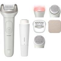 PHILIPS BRE738/00 Series 8000 Wet & Dry Epilator - Silk White, White