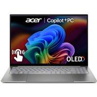 ACER Swift 16 AI 16" Laptop, Copilot PC - IntelCore Ultra X7, 1 TB SSD, Black, Silver/Grey