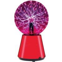 MENKIND Colour Changing Futuristic Plasma Ball - Clear & Red