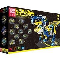 MENKIND Innovative 12-in-1 Solar Hydraulic Construction Kit, Yellow,Blue