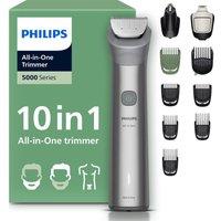 PHILIPS Series 5000 10-in-1 MG5921/15 Wet & Dry Multi Grooming Trimmer - Black & Silver, Black,Silver/Grey