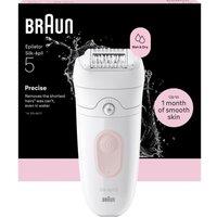 BRAUN Silk-pil 5 5-000 Wet & Dry Epilator - Flamingo Pink, White,Pink