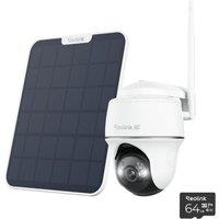 REOLINK Advantage Series B440 4K WiFi Security Camera, Solar Panel & 64 GB Memory Card, White