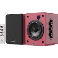 MAJORITY D50X Bluetooth Bookshelf Speakers - Maroon, Red