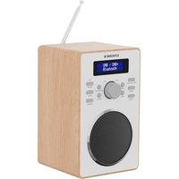 OAKCASTLE DAB10 DAB Bluetooth Clock Radio - Oak, Brown