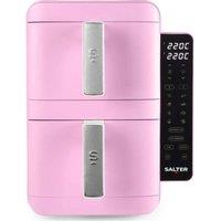 SALTER Retro VertiCook Ultra EK6642PNK 9L Dual Air Fryer - Pink & Cream, Pink