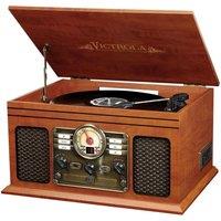 Victrola Quincy VTA-200B Belt Drive Bluetooth Music Centre - Mahogany, Brown