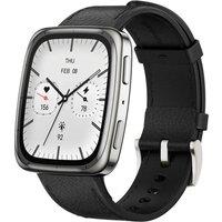 AMAZFIT Active 2 Smart Watch - Black, Leather Strap, Black