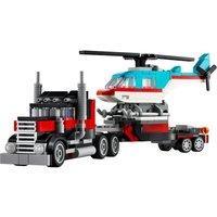 LEGO Creator 31146 3-in-1 Flatbed Truck with Helicopter Set