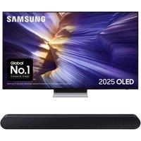 55" Samsung QE55S90F OLED 4K Vision AI Smart TV 2025 & 5.0 All-in-One Sound Bar Bundle, Black
