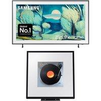 65" Samsung The Frame (2025) QLED 4K Art Mode Smart AI TV & Music Frame HW-LS60D Wireless Multi-room Speaker Bundle, Black