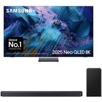 75 Samsung QN990F Neo QLED 8K Mini LED Vision AI Smart TV 2025 & HW-Q600F/XU 3.1.2 Wireless Sound Bar Bundle, Black