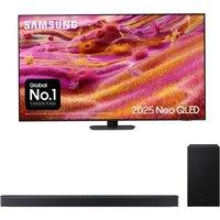 85" Samsung QE85QN90F Neo QLED 4K Mini LED Vision AI Smart TV 2025 & 5.1 Wireless Sound Bar Bundle, Black