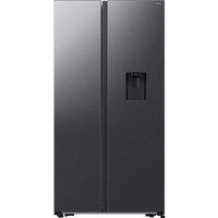 SAMSUNG Bespoke AI Series 7 SpaceMax RS57DG410EB4EU Smart American-Style Fridge Freezer - Black, Black
