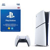 Sony PlayStation 5 Digital Edition and Gift Card (&pound;50) Bundle, White