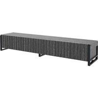 AVF AVF Ridgewood 2.28m Slatted TV Stand for up to 100" TVs - Gunmetal Grey & Rustic Black Grain, Black,Silver/Grey