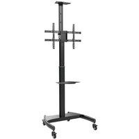 AVF Height Adjustable Tilt & Turn Mobile TV Cart for 37-70 TVs - Black, Black