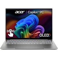 ACER Swift 16 AI 16 Refurbished Laptop, Copilot PC - IntelCore Ultra X7, 1 TB SSD, Black (Excellent Condition), Silver/Grey