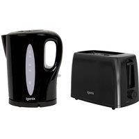 IGENIX IGPK46 Jug Kettle & 2-Slice Toaster Bundle - Black, Black