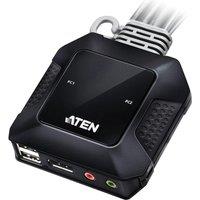 ATEN CS52DP 2-Port USB Type-C DisplayPort Hybrid Cable KVM Switch