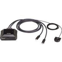 ATEN US3312 2-Port 4K DisplayPort USB Type-C Cable KVM Switch