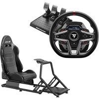 Adx Firebase RS03 Racing Simulation Seat & Thrustmaster T248 Racing Wheel & Pedals for Xbox Series X/S Bundle, Black