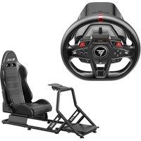 Adx Firebase RS03 Racing Simulation Seat & Thrustmaster T248R Racing Wheel & Pedals for PlayStation & PC Bundle, Black