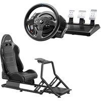 Adx Firebase RS03 Racing Simulation Seat & GT Edition Racing Wheel & Pedals Bundle, Black