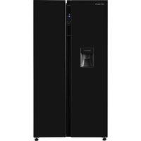Russell Hobbs RH90AFF201B-WD American-Style Fridge Freezer - Black, Black