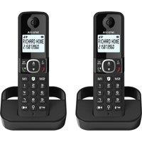 Alcatel F860 Duo AL3525 Cordless Phone - Twin Handsets, Black, Black