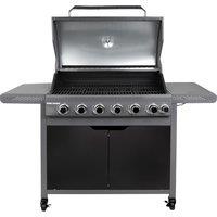 GEORGE FOREMAN GFGBBQ6B1B-C 6 Burner Grill Gas BBQ - Black
