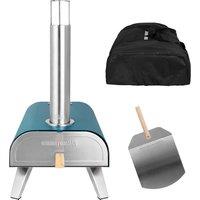 GEORGE FOREMAN GFWPPO1BLPC Wood Pellet Pizza Oven - Teal