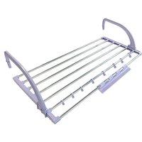 SPRING & SPRUCE Speedi Dry Extendable Clothes Airer - Purple & Silver