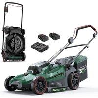 Webb Eco WEV20X2LM38RRB4X Cordless Rotary Lawnmower - Green & Black, Black,Green