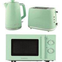 HAMILTON BEACH Miami HBMIAKSMM Solo Microwave, Electric Kettle & 2-Slice Toaster Bundle - Mint, Green