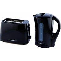 HAMILTON BEACH Essentials Jug Kettle & 2-Slice Toaster Bundle - Black, Black