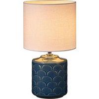 PAULMANN Pauleen Glowing Midnight Table Lamp - Blue & White