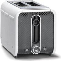 DUALIT Studio 26412 2-Slice Toaster - White & Grey, Silver/Grey,White
