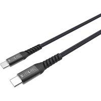 SILVERLABEL Braided Magnetic USB Type-C to USB Type-C Cable - 1 m, Black, Black