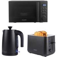 SALTER COMBO-10073 Kuro Jug Kettle, 2-Slice Toaster & Microwave Bundle - Black