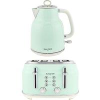 SALTER COMBO-9070 Retro Kettle & 4-Slice Toaster Bundle - Green, Green