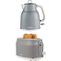 SALTER COMBO-9767 Retro Jug Kettle and 2-Slice Toaster Bundle - Grey, Silver/Grey