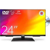 24" CELLO C2424F HD Ready LED TV with Built-in DVD Player, Black