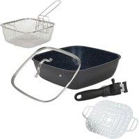 THANE Diamond Deep Frying Pan Set - Navy